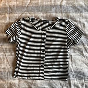 SHEIN black and white crop top